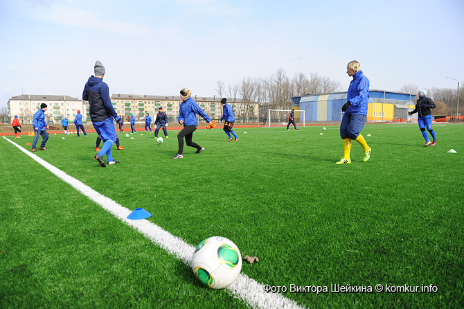 Тренировка футбольного клуба «Бобруйчанка»