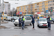 Авария в Бобруйске на пересечении улиц Минской и Крылова