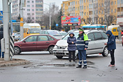 Авария в Бобруйске на пересечении улиц Минской и Крылова