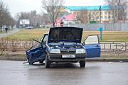 Авария в Бобруйске на пересечении улиц Минской и Крылова