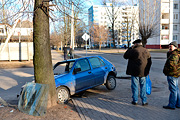 Авария в Бобруйске: два авто и дерево