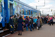 Молодежный агитпоезд «Цветы Великой Победы» в Бобруйске