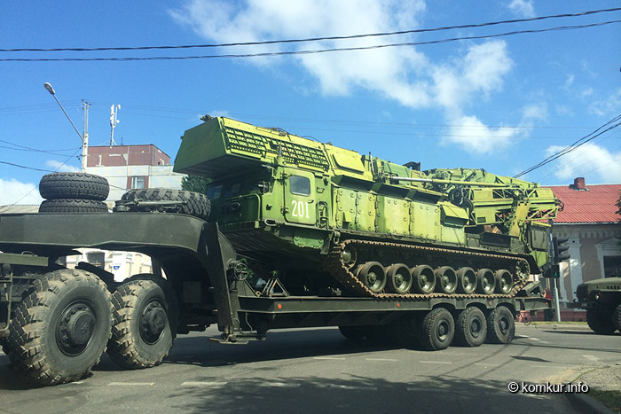 Военная техника на улицах Бобруйска