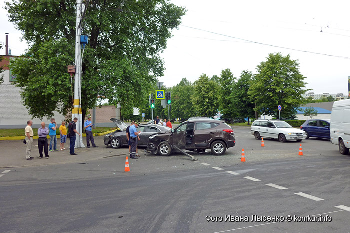 На главной улице Бобруйска произошло ДТП