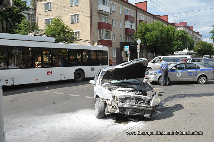 ДТП с участием троллейбуса произошло в Бобруйске 