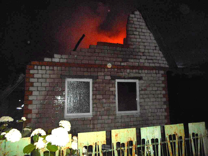Пожар в деревне Бибковщина 