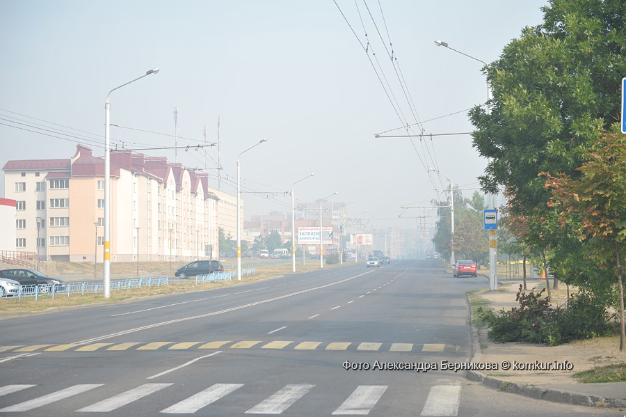Воздух с дымом в Бобруйске 2 сентября