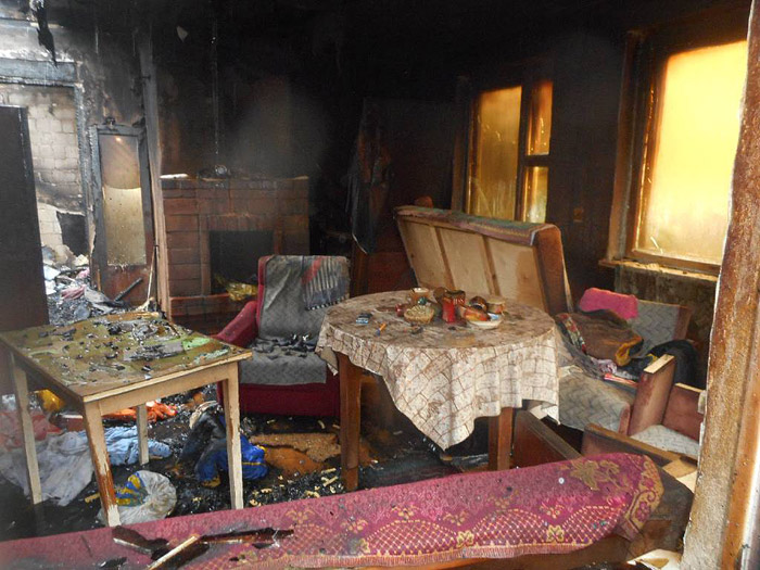 В Бобруйском районе сгорела дача 