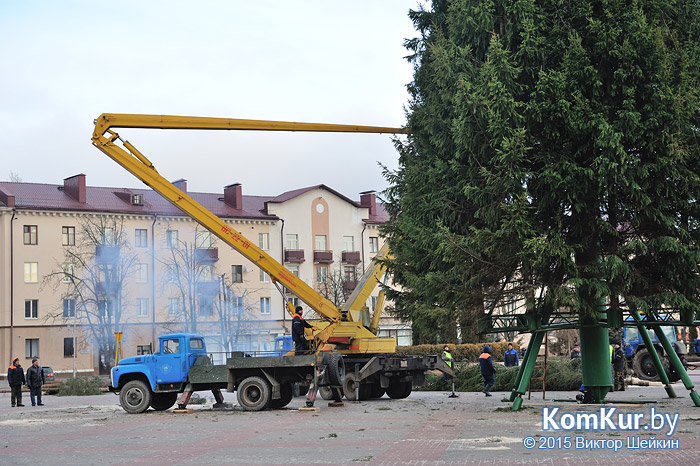 В Бобруйске завершается установка главной елки города (будет дополнено) 