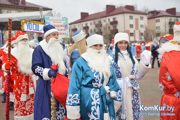 Шествие дедов морозов в Бобруйске