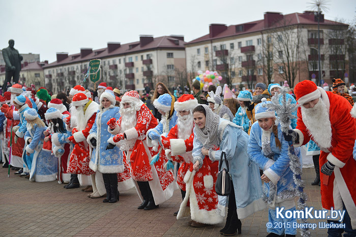 Шествие дедов морозов в Бобруйске