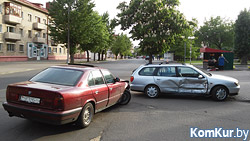 В Бобруйске столкнулись BMW и Nissan