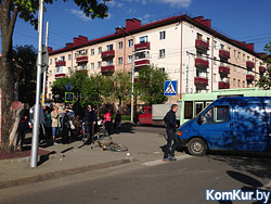 На центральной площади Бобруйска сбили велосипедиста (новые подробности +видео) 