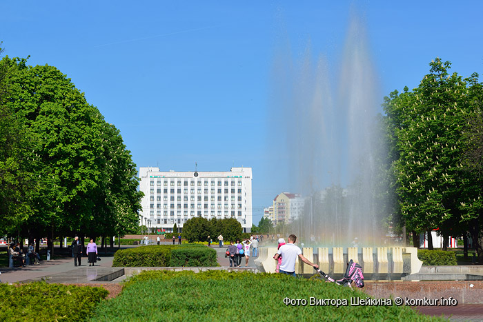Главный фонтан Бобруйска станет разноцветным