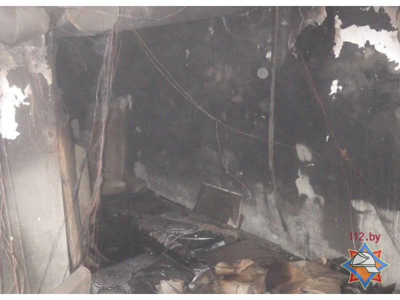 Пожар в мебельном магазине на улице Рокоссовского