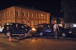 Вечерняя авария в центре Бобруйска