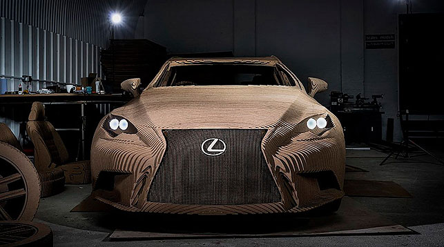Lexus создал работающий автомобиль из картона