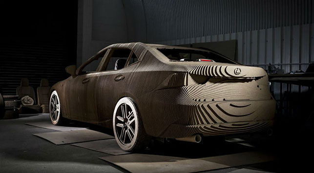 Lexus создал работающий автомобиль из картона