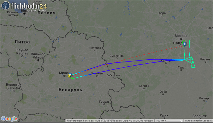 Самолет из Минска не смог приземлиться в Москве из-за тумана и вернулся домой