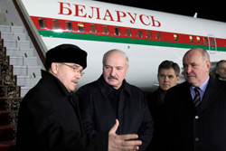Президент Беларуси А. Лукашенко прибыл с официальным визитом в РФ